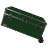 C&N Footlockers - Full-Size Happy Camper Trunk w/Wheels - #1 Summer Camp Trunk - Made in the USA - Steel Footlocker with Lid Stay - 32 x 18 x 13.5 Inches (Dark Green) view 1