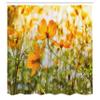 Ambesonne Nature Shower Curtain, Flower Grass Foliage at Sunrise Summer in The Park Fresh Scenery, Cloth Fabric Bathroom Decor Set with Hooks, 69" W x 70" L, Olive Green Marigold view 2