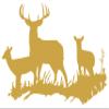 Gold 22'' X 31'' Buck Deer DOE Hunting Vinyl Wall Decals Quotes Sayings Words Art Decor Lettering Vinyl Wall Art Inspirational Uplifting view 1