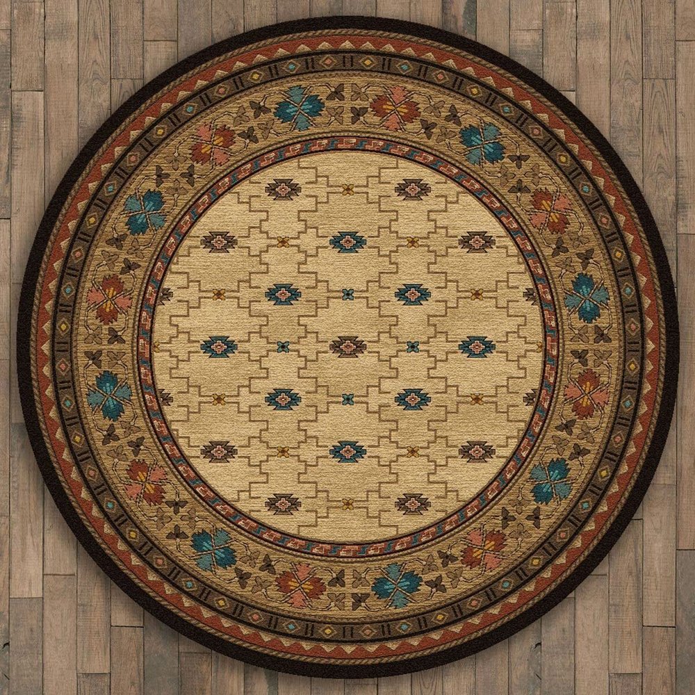 BLACK FOREST DECOR Rustic Elegance Rug - 8 Ft. Round