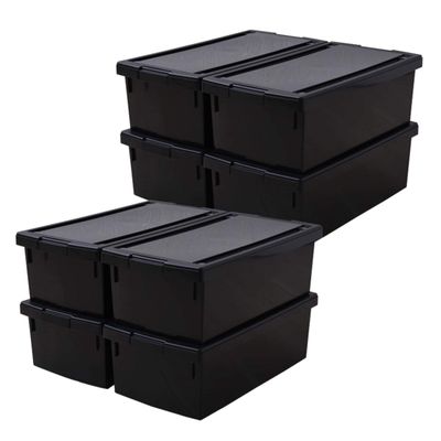  Green Pal GP-210099 Storage Case, Set of 8, Comic Books, Small Items, Black