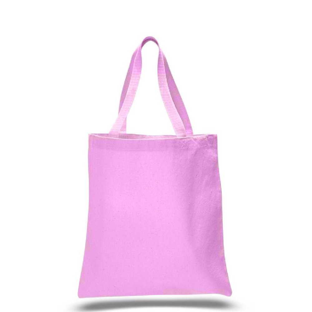 SHOPINUSA Buy Bulk ( 6 pack ) Great Price! Promotional / Custom Heavy Canvas Tote Bags (Azalea)