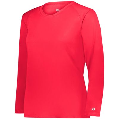 B-Core Ladies' L/S Tee Hot Coral X-Large