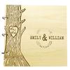 Darling Souvenir Handmade Rustic Wedding Guest Book Personalized Name Engraved Bride & Groom Advice Book Tree view 1