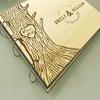 Darling Souvenir Handmade Rustic Wedding Guest Book Personalized Name Engraved Bride & Groom Advice Book Tree view 2