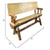 Montana Woodworks Glacier Country Collection Half Log Bench with Back and Arms, Exterior Stain Finish, 6 Foot view 2