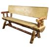 Montana Woodworks Glacier Country Collection Half Log Bench with Back and Arms, Exterior Stain Finish, 6 Foot view 4