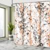 Ambesonne Modern Shower Curtain, Forest Illustration with Trees Silhouettes Branches Hand Drawn Print, Cloth Fabric Bathroom Decor Set with Hooks, 69" W x 84" L, Orange Black view 4