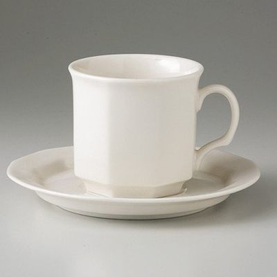 Octagonal Coffee C/S 6.5 fl oz (195 cc), 10.4 oz (295 g), Coffee C/S, Hotel, Restaurant, Cafe, Western Tableware, Restaurant, Commercial Use, For Guests