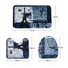Amagical 3 Piece Paris Eiffel Tower Bathroom Mat Set Toilet Contour Rug Toilet Cover Flannel view 3
