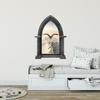 Castle Scape Black Dragon 2 Granite Castle Window Wall Decal Fantasy Medieval Removable Fabric Vinyl Peel and Stick Wall Sticker for Kids Boys Room Decor 24 inch view 2