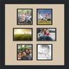 ArtToFrames Collage Photo Frame Double Mat with 6-4x5 Openings and Satin Black Frame view 1