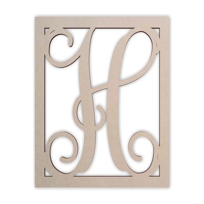 Wooden Letters by Jess and Jessica Cursive Wood Letter for Wall Decor Various Sizes Premium Quality & Durable Smooth Laser Cut Unfinished Design Ideal for Wall, Nursery & Crib, DIY Crafts