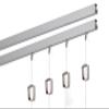 STAS Minirail Picture Hanging System Set - Covers 9.84 ft of Wall Space - Smallest Picture Rail & Art Hanging Gallery Kit for Art Display (Matte Silver Rails, Includes 4 Hooks & Cords) view 1