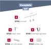 STAS Minirail Picture Hanging System Set - Covers 9.84 ft of Wall Space - Smallest Picture Rail & Art Hanging Gallery Kit for Art Display (Matte Silver Rails, Includes 4 Hooks & Cords) view 3