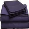 Singh's Textiles 600 Thread Count 100% Egyption Cotton Full Sleeper Sofa Bed Sheet Set (54" x 72" + 4") Navy Blue Solid view 1