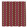 Ambesonne Abstract Shower Curtain, Romantic Heart Shapes Vibrant Love Valentines Day Girls Graphic Illustration, Cloth Fabric Bathroom Decor Set with Hooks, 69" W x 75" L, Brown Fuchsia view 2