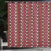 Ambesonne Abstract Shower Curtain, Romantic Heart Shapes Vibrant Love Valentines Day Girls Graphic Illustration, Cloth Fabric Bathroom Decor Set with Hooks, 69" W x 75" L, Brown Fuchsia view 3
