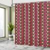 Ambesonne Abstract Shower Curtain, Romantic Heart Shapes Vibrant Love Valentines Day Girls Graphic Illustration, Cloth Fabric Bathroom Decor Set with Hooks, 69" W x 75" L, Brown Fuchsia view 4