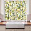 Ambesonne Nature Kitchen Curtains, Exotic Lemon Tree Branches Yummy Delicious Gardening Design, Window Drapes 2 Panel Set for Cafe Decor, 55" x 39", Green White view 2