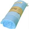Bersuse Towels Anatolia XL Beach Blanket Throw Blanket Turkish Towel 100% Cotton Extra-Large Quick-Dry Lightweight Premium Peshtemal Towel - 61x82 Inches, Blue (Set of 3) view 2