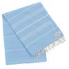 Bersuse Towels Anatolia XL Beach Blanket Throw Blanket Turkish Towel 100% Cotton Extra-Large Quick-Dry Lightweight Premium Peshtemal Towel - 61x82 Inches, Blue (Set of 3) view 4