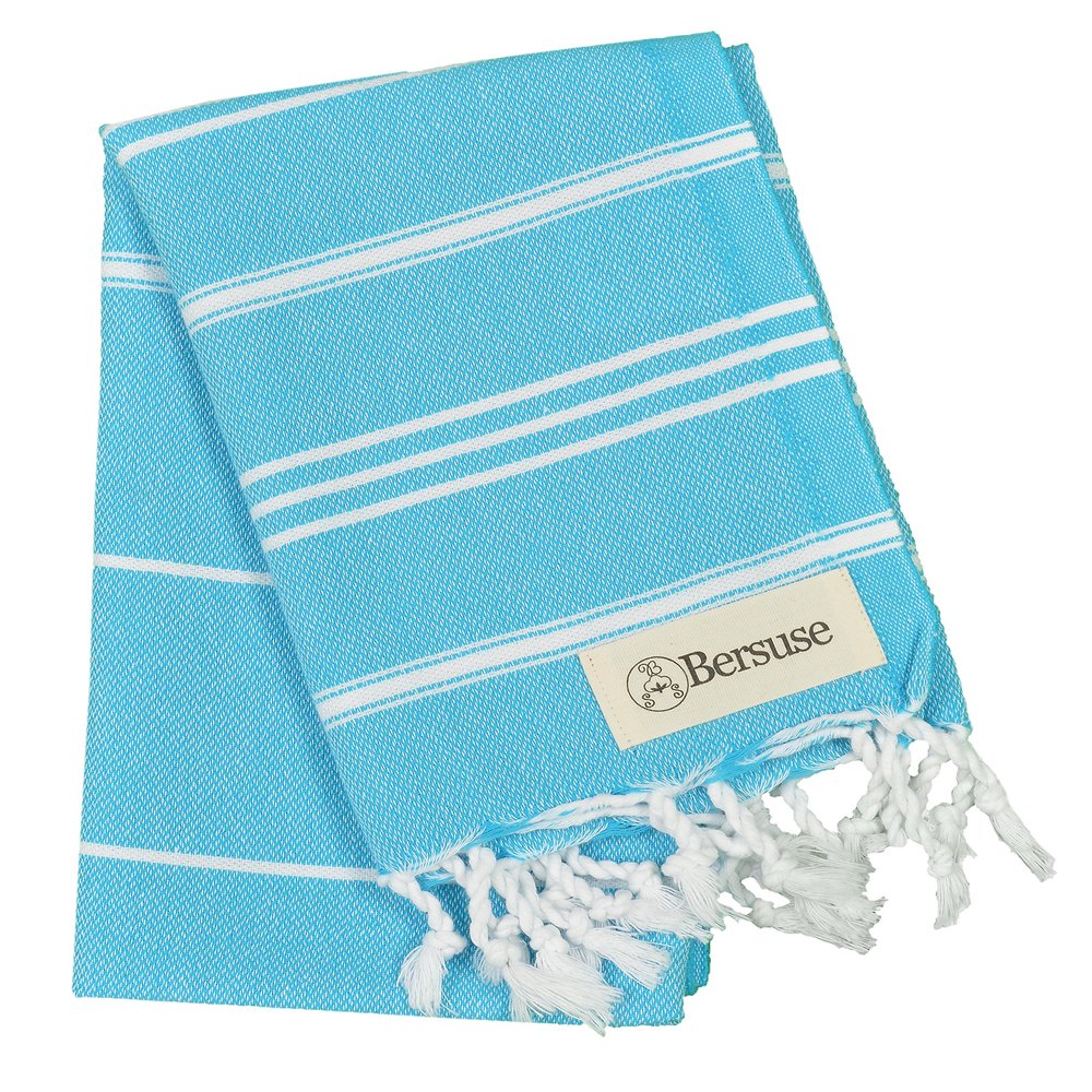 Bersuse Anatolia Bathroom Hand Towels - Premium Cotton Hand Towel for Face - Absorbent, Soft, Lightweight, Space-Saving, Quick-Drying Decorative Turkish Hand Towels - (Set of 12)