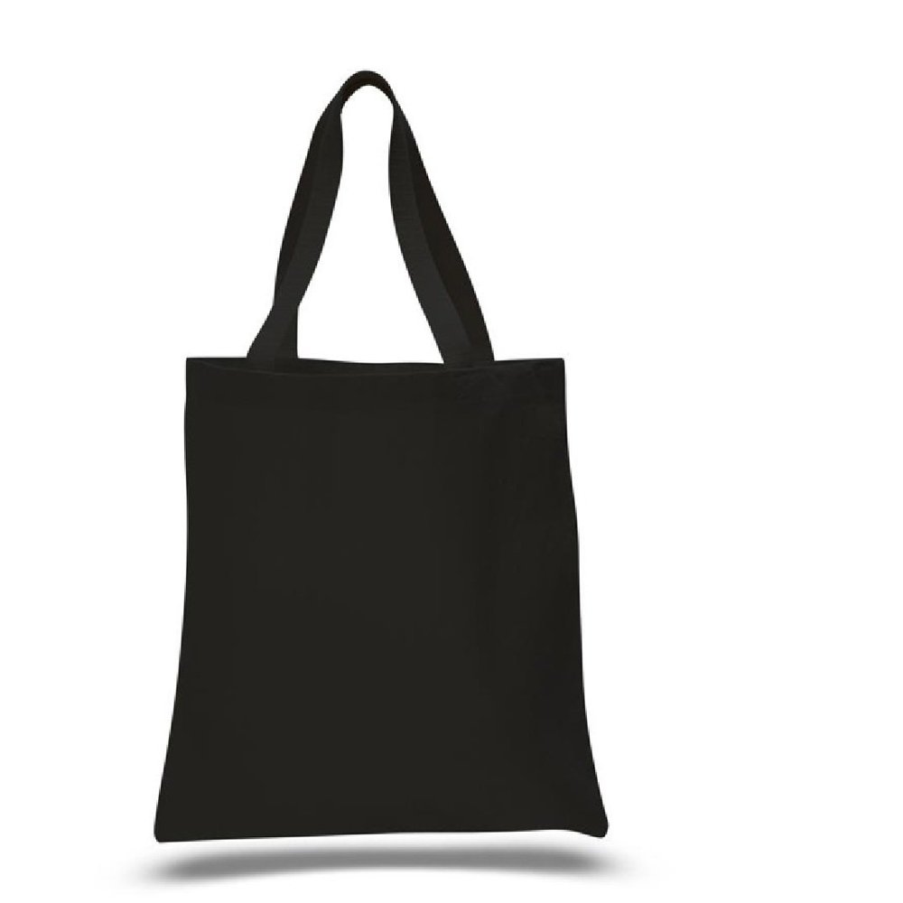 SHOPINUSA Buy Bulk ( 6 pack ) Great Price! Promotional / Custom Heavy Canvas Tote Bags (Black)