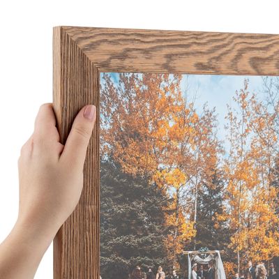ArtToFrames 20x32 inch Maple Grain Distressed Frame Wood Picture Frame, 2WOM82223-104-20x32