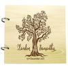 Darling Souvenir Custom Rustic Wedding Guest Book Wood Engraved Tree Design Bride & Groom Advice Book view 1