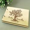 Darling Souvenir Custom Rustic Wedding Guest Book Wood Engraved Tree Design Bride & Groom Advice Book view 4