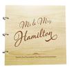 Darling Souvenir Mr. & Mrs. Wedding Guestbook Custom Rustic Wooden Engraved Advice Book Personalized Gift view 1