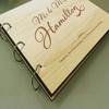 Darling Souvenir Mr. & Mrs. Wedding Guestbook Custom Rustic Wooden Engraved Advice Book Personalized Gift view 2