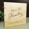Darling Souvenir Mr. & Mrs. Wedding Guestbook Custom Rustic Wooden Engraved Advice Book Personalized Gift view 3
