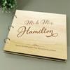 Darling Souvenir Mr. & Mrs. Wedding Guestbook Custom Rustic Wooden Engraved Advice Book Personalized Gift view 4