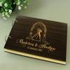 Darling Souvenir Handmade Wood Engraved Couple Photo Album Personalised Wedding Rustic Guestbook view 4