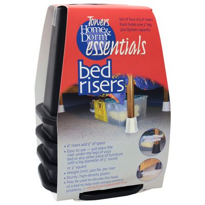 Emsco Group Home & Dorm Essentials Bed Risers in Black