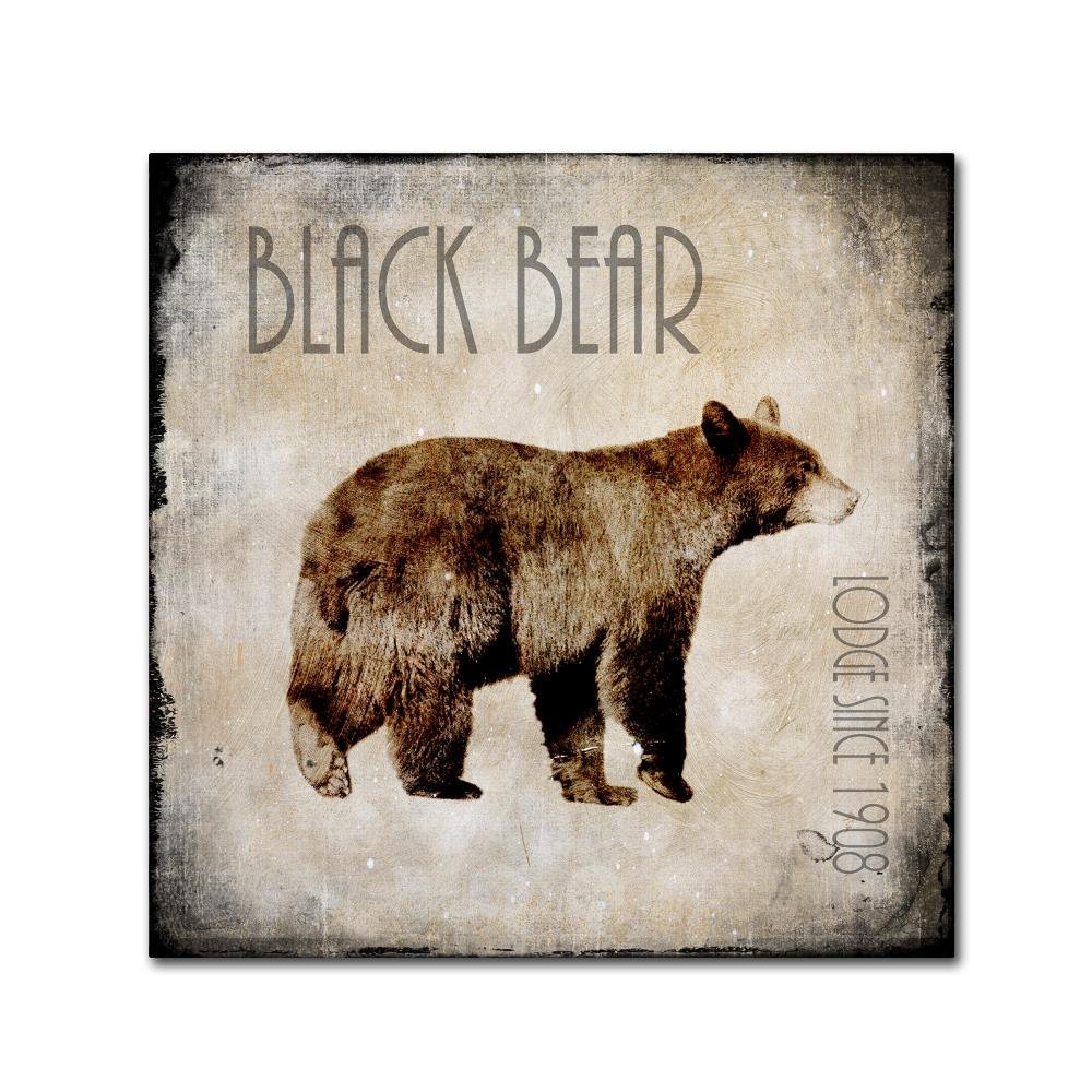 Trademark Fine Art Moose Lodge 2 - Black Bear by LightBoxJournal, 18x18-Inch-Inch