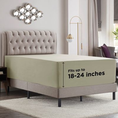 Empyrean Extra Deep Pocket Full Size Fitted Sheet Only, Fitted Sheet Full