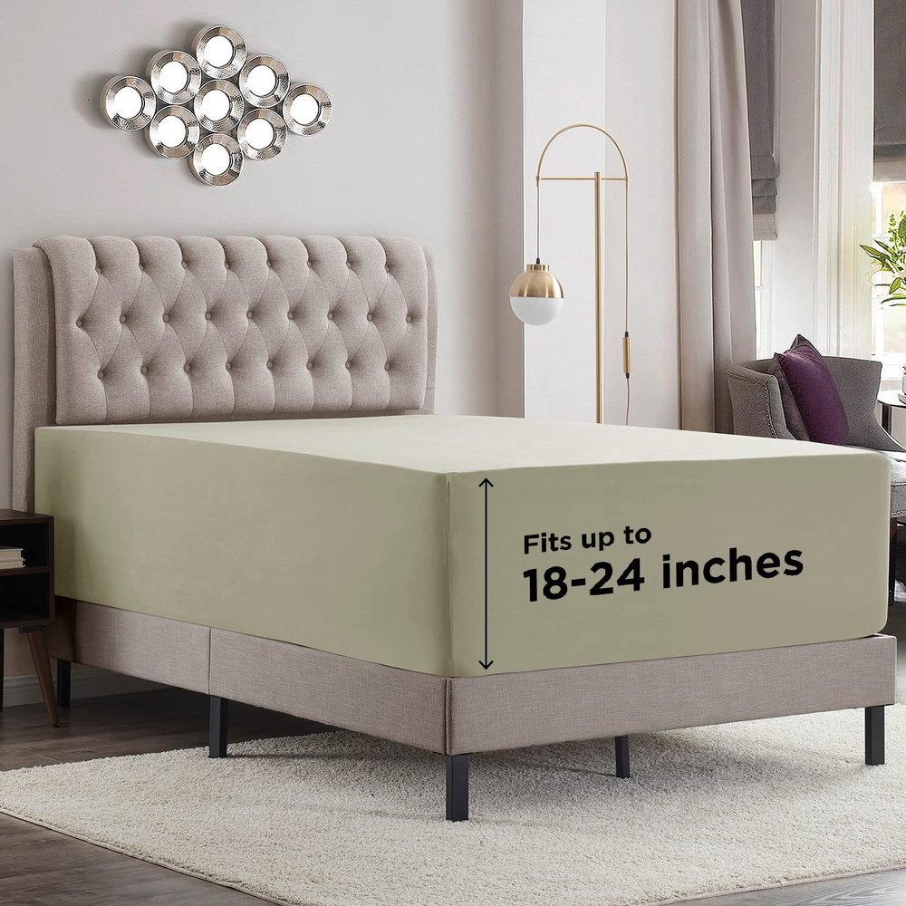 Empyrean Extra Deep Pocket Full Size Fitted Sheet Only, Fitted Sheet Full