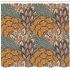 Ambesonne Floral Shower Curtain, Pattern of Flowers and Peacock Feathers Floral Arrangement Art, Cloth Fabric Bathroom Decor Set with Hooks, 69" W x 70" L, Petrol Blue Pale Coffee view 2