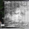 Ambesonne Black and White Shower Curtain, Woman Face Among Tree Branches Double Exposure Effect Print, Cloth Fabric Bathroom Decor Set with Hooks, 69" W x 70" L, White Charcoal Grey view 3