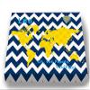 Dr Seuss, Personalized Canvas Nursery Chevron World Map, Customized Baby Name Wall Art Decor, Unique Educational Painting, Memorable Boys & Girls Gift, Giclee Print Stretched on Wood Frame 8X10 view 3