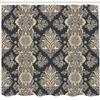 Ambesonne Damask Shower Curtain, Victorian Style Baroque Classic Pattern with Ornamental Floral Leaves Image, Cloth Fabric Bathroom Decor Set with Hooks, 69" W x 75" L, Charcoal Grey Cream view 2