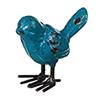 Mini Cast Iron Bird Figurine - 2 inch (Dark Blue) view 1