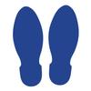 LiteMark 9 Inch Royal Blue Unifoot Footprint Stickers Safe for Floors and Walls - 6 Pairs - Straight Feet Design view 1