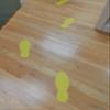 LiteMark 9 Inch Royal Blue Unifoot Footprint Stickers Safe for Floors and Walls - 6 Pairs - Straight Feet Design view 4