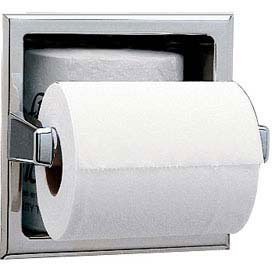 Bobrick Recessed Tissue Dispenser w/ Extra Roll Storage Space, Satin