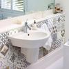 Ambiance Pack of 24 Tile Stickers| Self-Adhesive Decorative Wall Decal Cement Tile - Mosaic Tile Wall Decal Bathroom and Kitchen | Cement Tile Wall Stickers - azulejos - 20 x 20 cm 24 Pieces view 1