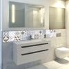Ambiance Pack of 24 Tile Stickers| Self-Adhesive Decorative Wall Decal Cement Tile - Mosaic Tile Wall Decal Bathroom and Kitchen | Cement Tile Wall Stickers - azulejos - 20 x 20 cm 24 Pieces view 2